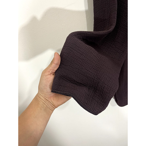 Eileen Fisher Silk Blend Sponge Blazer 3X Jacket Lagenlook Minimalist Boho Brown - Picture 3 of 16